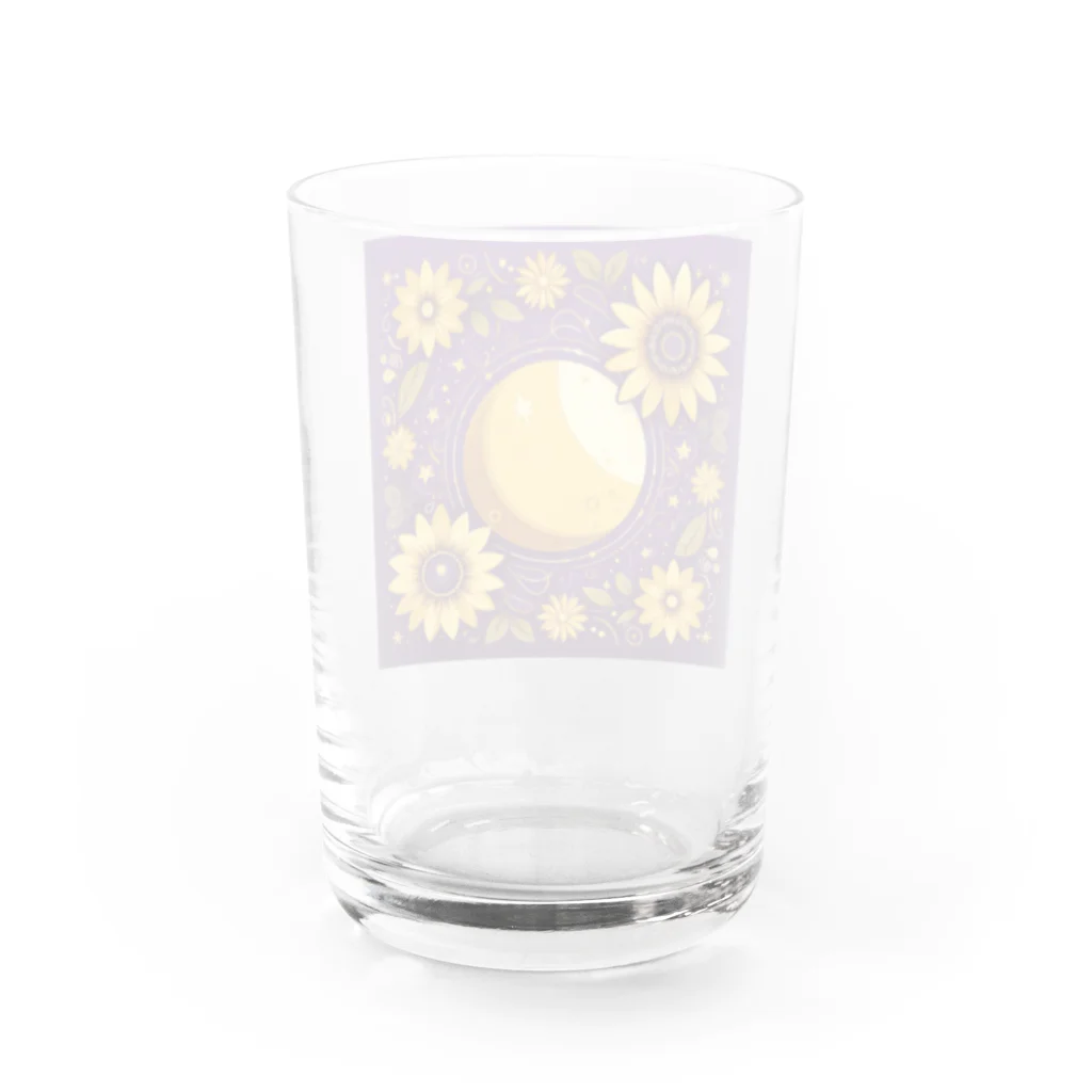 パープルルームの華やかな満月の浄化力 Water Glass :back