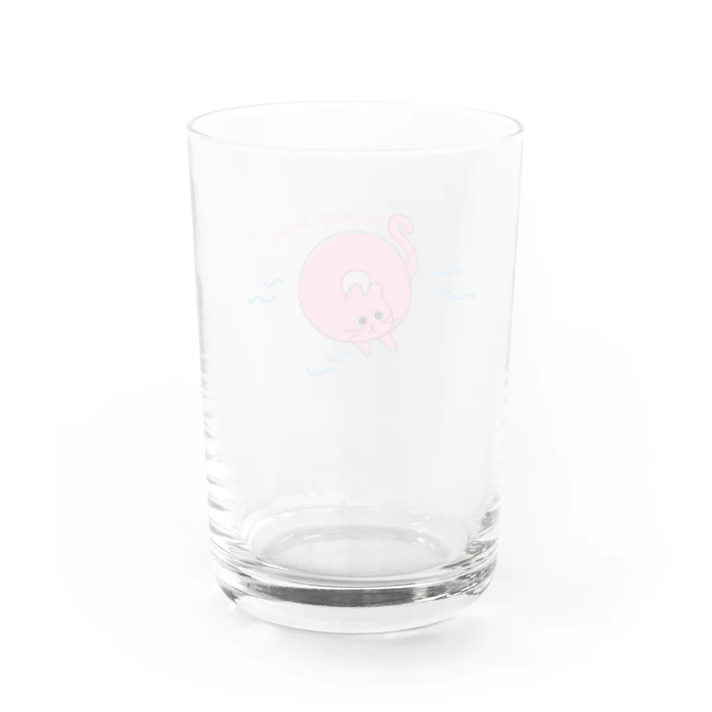 MaruSekaiのSwiming Purr! グラス　 Water Glass :back