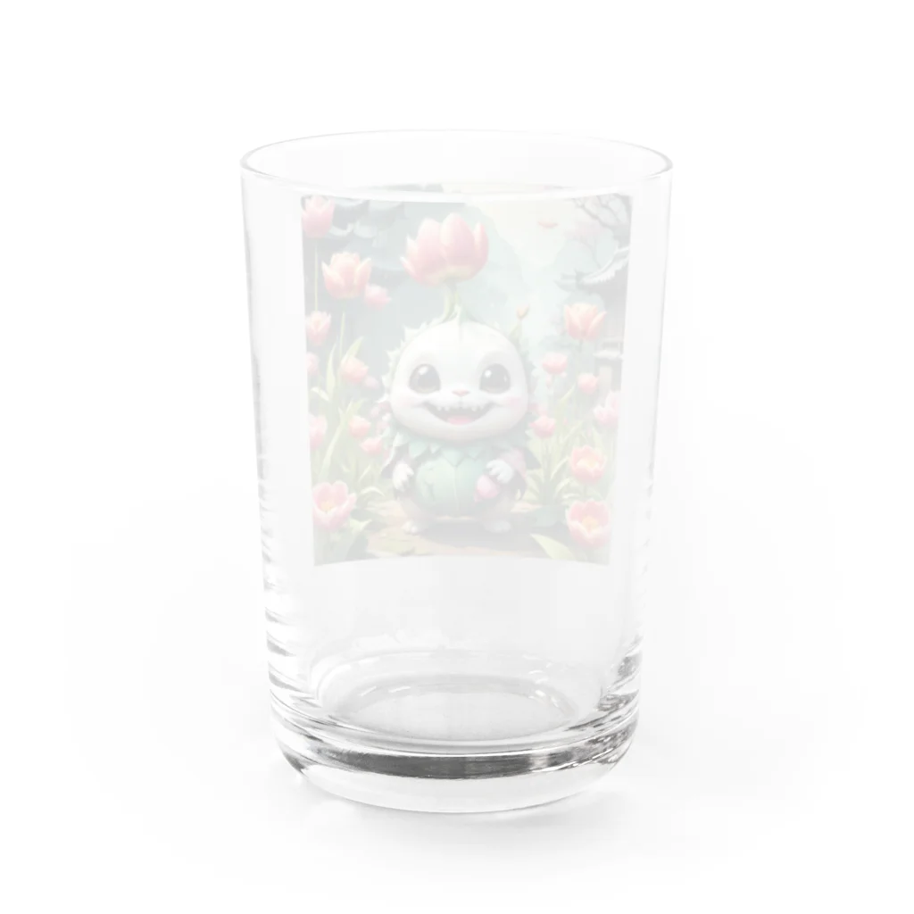 AI妖怪大図鑑のチューリップ妖怪　ファミラ Water Glass :back