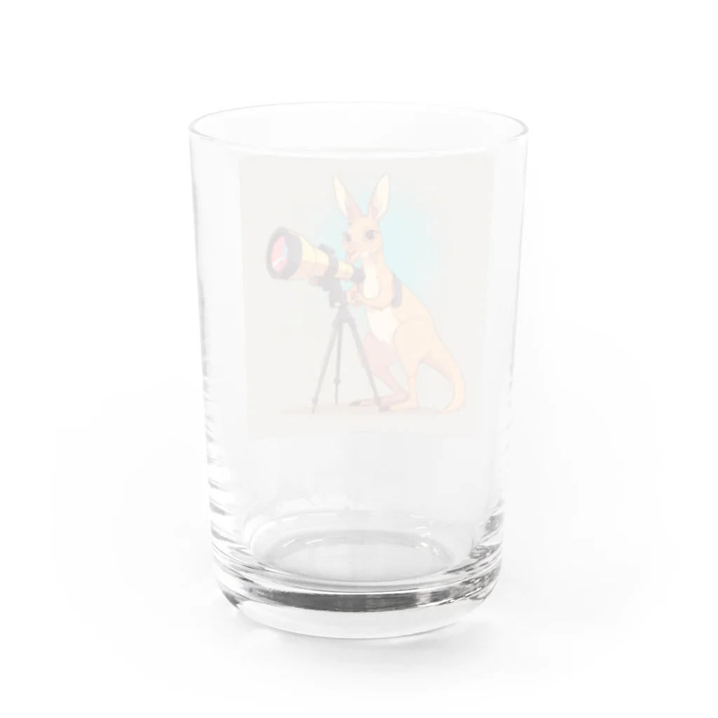 ganeshaのおもちゃの望遠鏡でかわいいカンガルーに会おう Water Glass :back