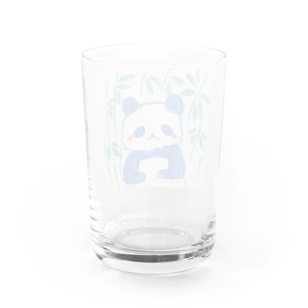 モチクマのモフモフパンダ君 Water Glass :back