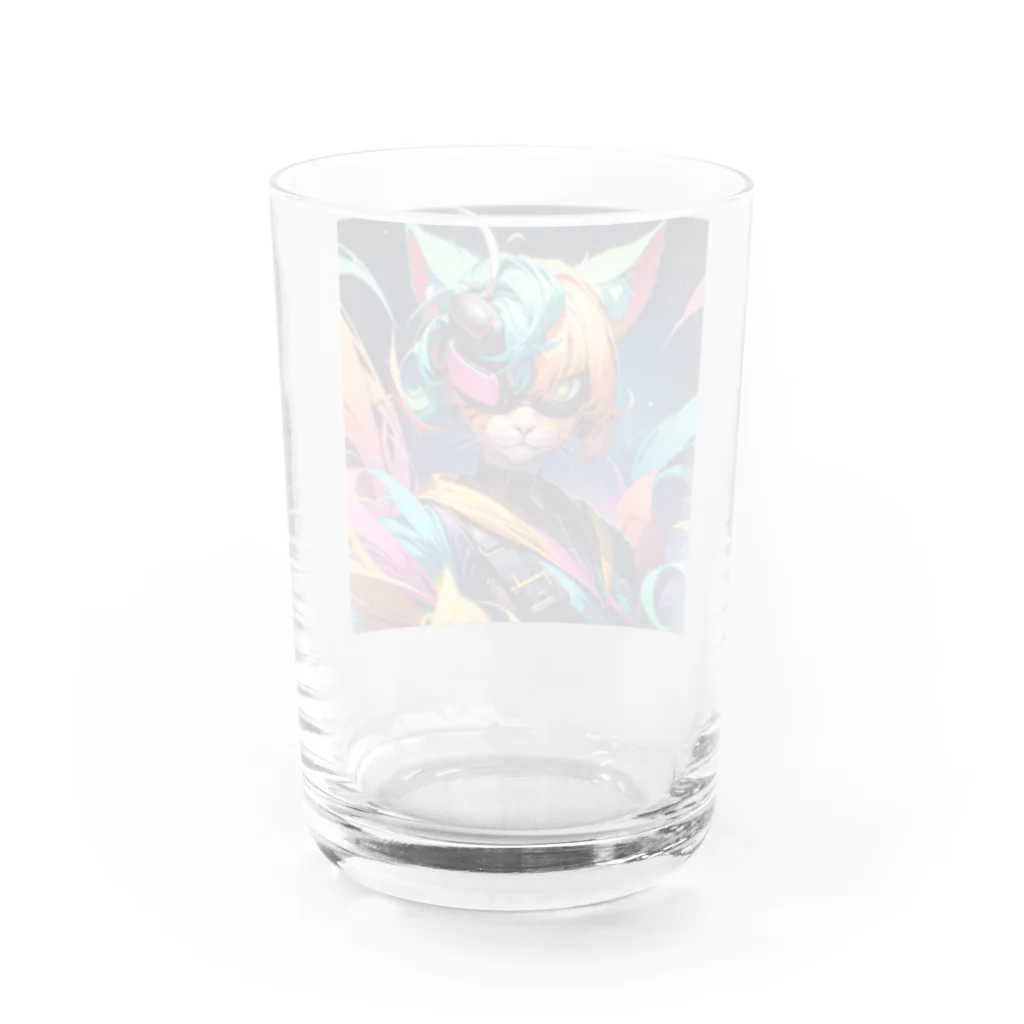 おかづあいのねこちゅうしんのお前のニャン闘力は？ Water Glass :back