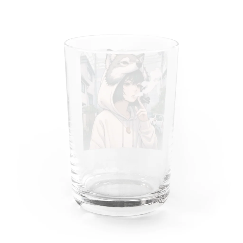 no name...の《背景が変わる⁉️》ウルフ×ウルフカット🐺 Water Glass :back