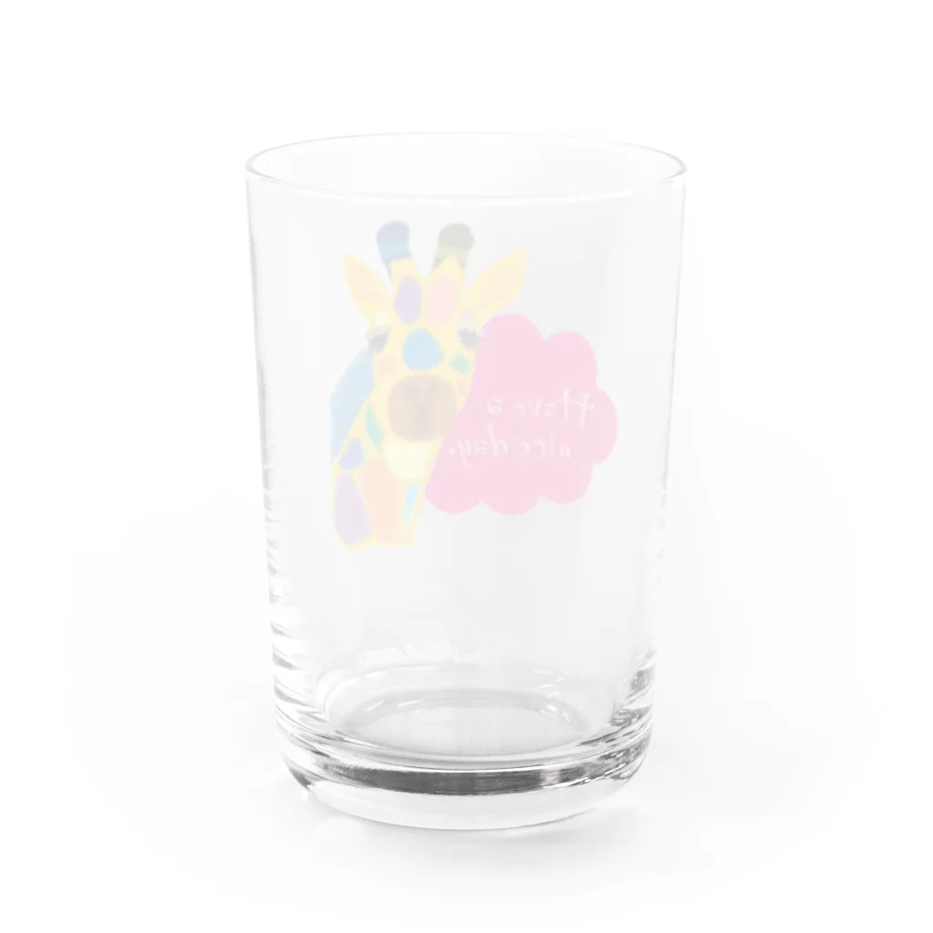 midoriのカラフルキリン Water Glass :back