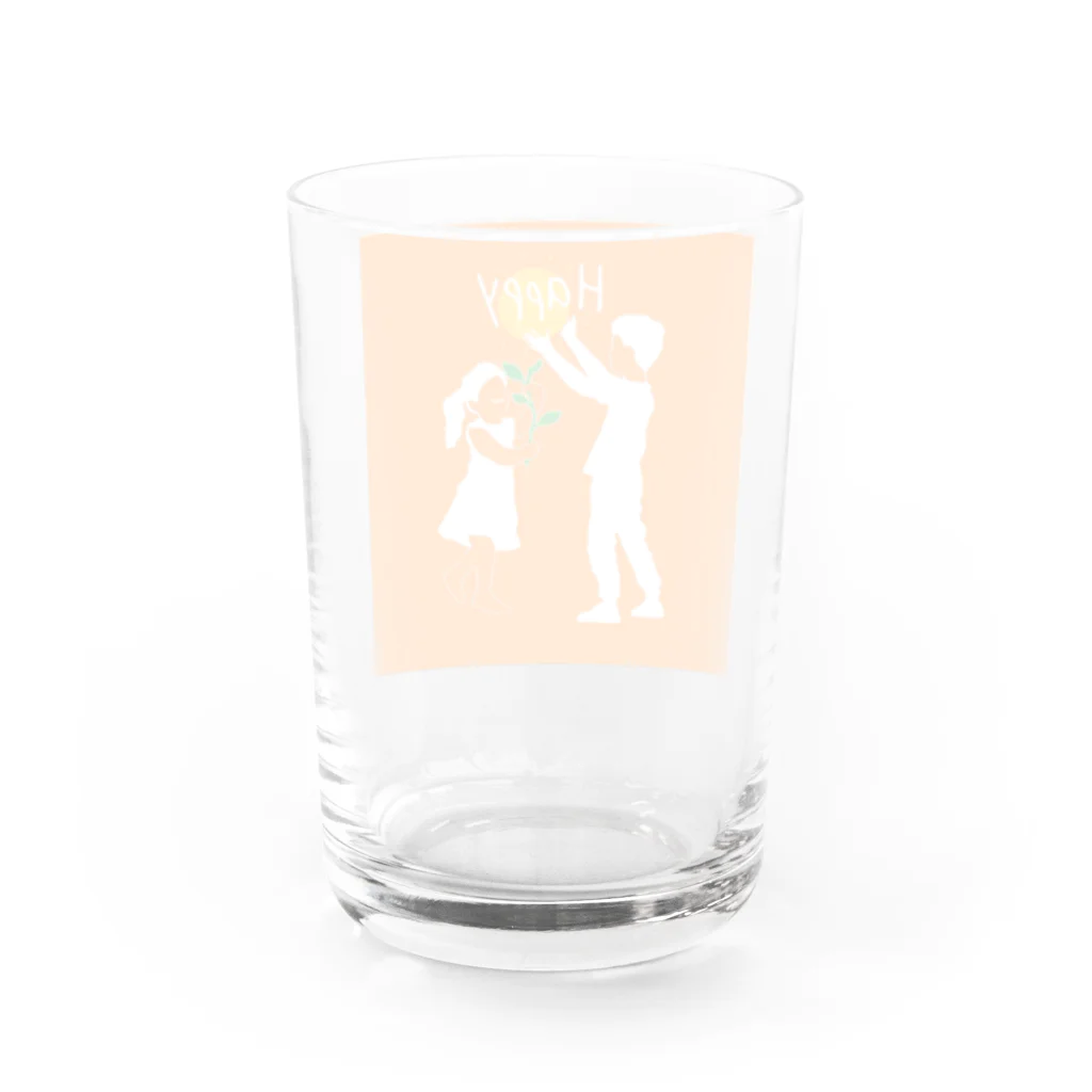 やさしい時間のオレンジ"Happy" Water Glass :back