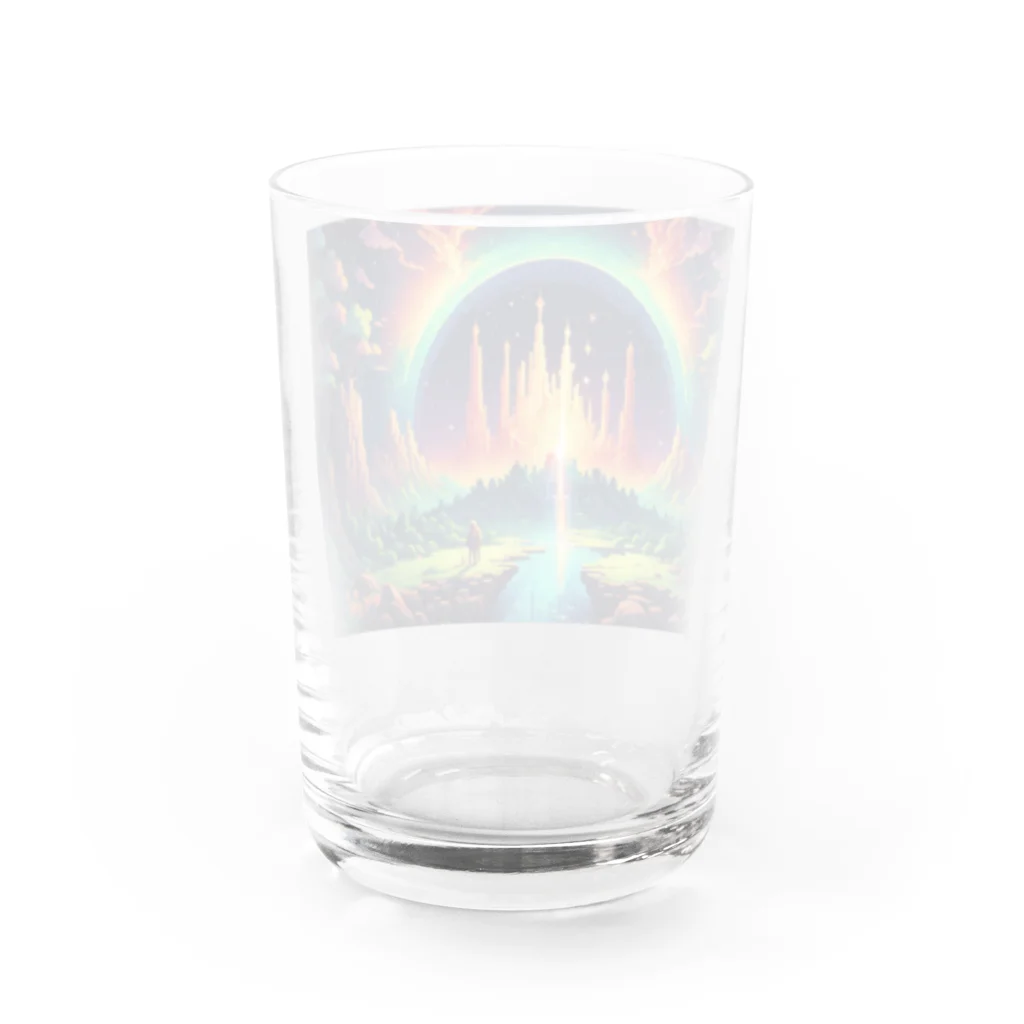 Oshiboriの虹ドット絵 Water Glass :back