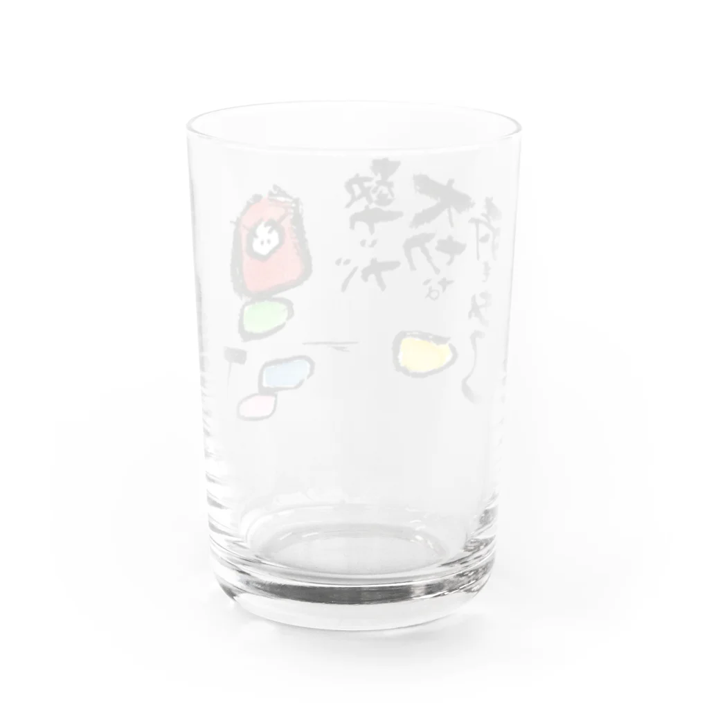 marumiのダルマシリーズ_だるま落とし Water Glass :back