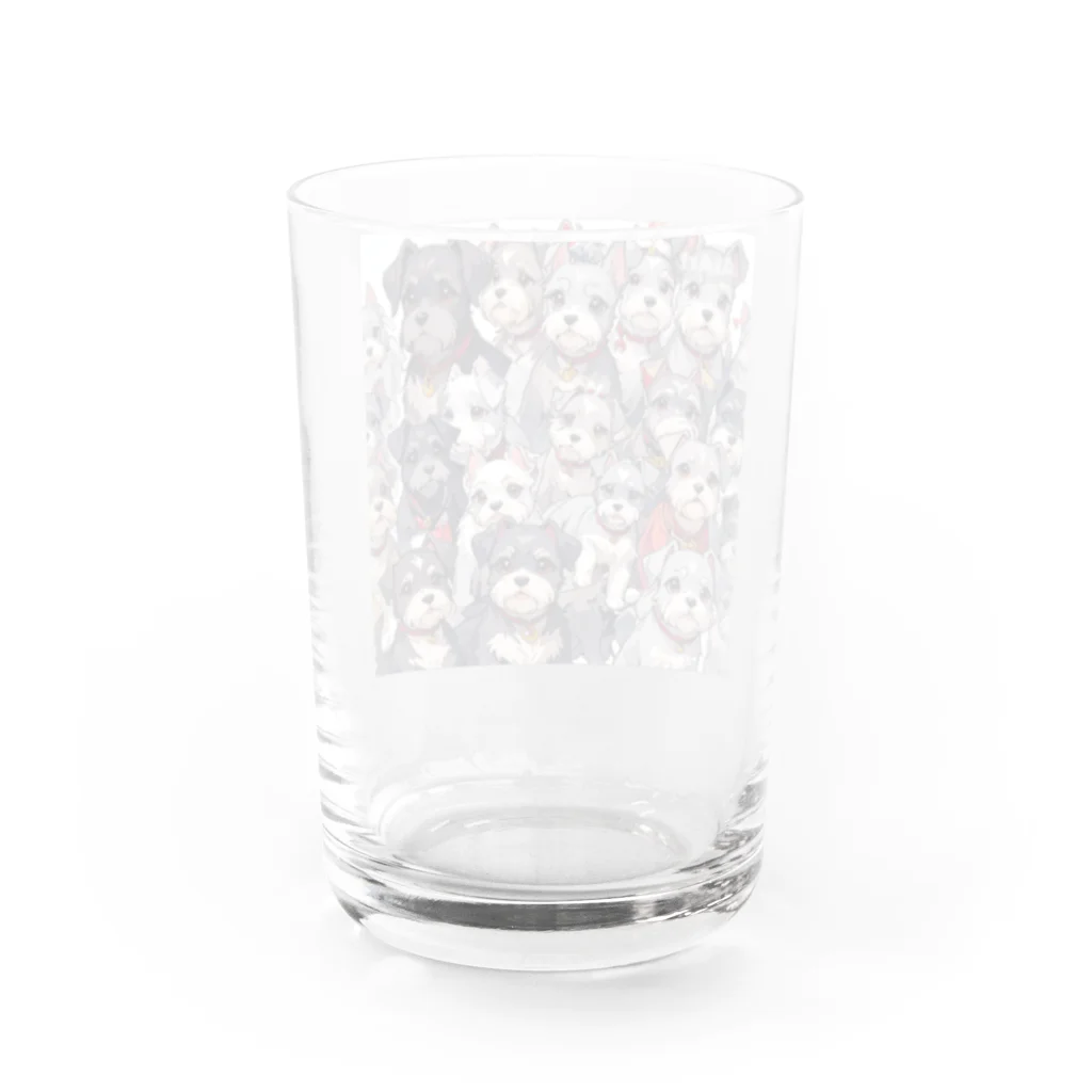 ATOMパパのミニチュアシュナウザー Water Glass :back