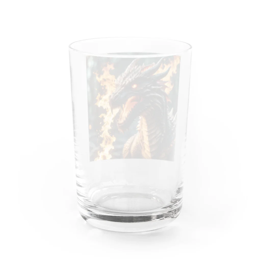 幻想都市の炎のドラゴン Water Glass :back