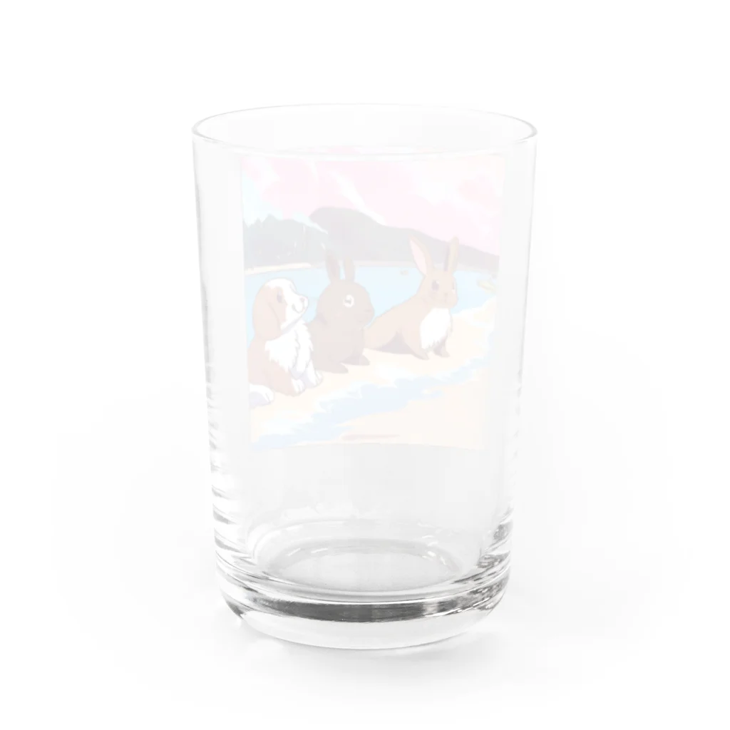 Chama's shopのビーチアニマル Water Glass :back