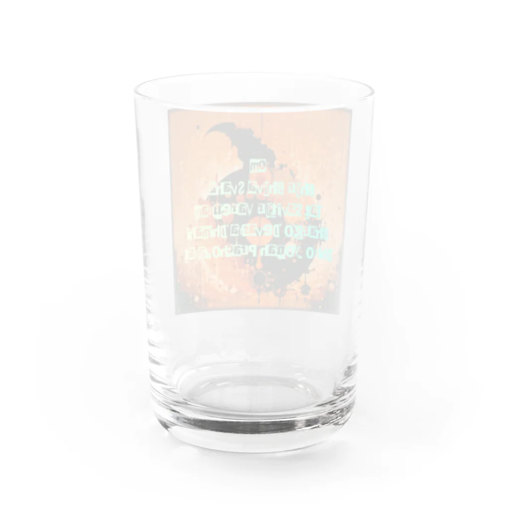 サイケデリック平和堂のサイケガヤトリーマントラ Water Glass :back