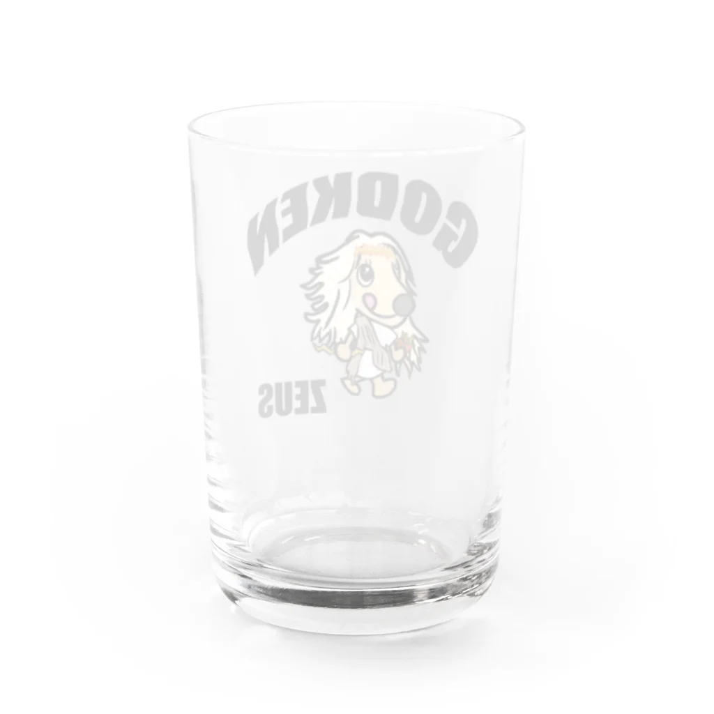 コジコジらんどのGODKEN ZEUS ロゴ有ベーシック Water Glass :back