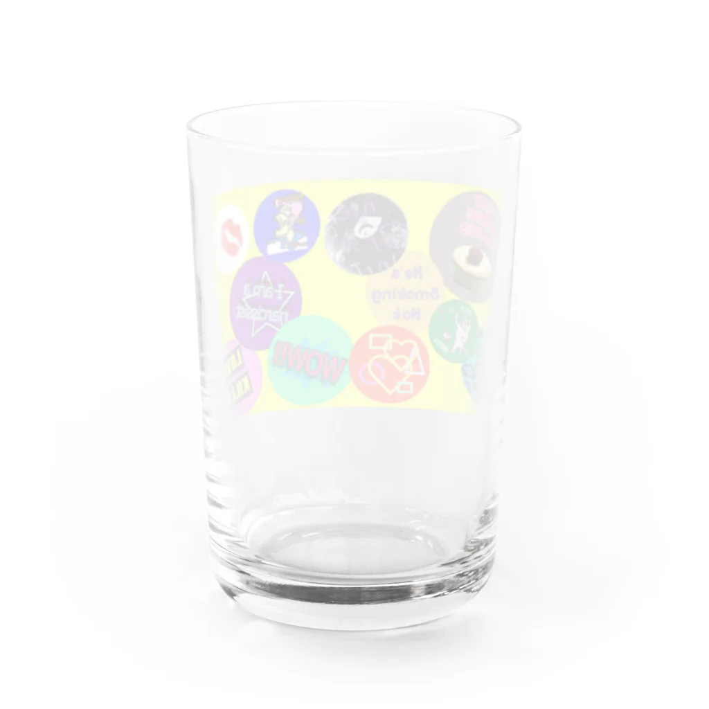 PAW WOW MEOWの80年代風ステッカー☆彡 Water Glass :back