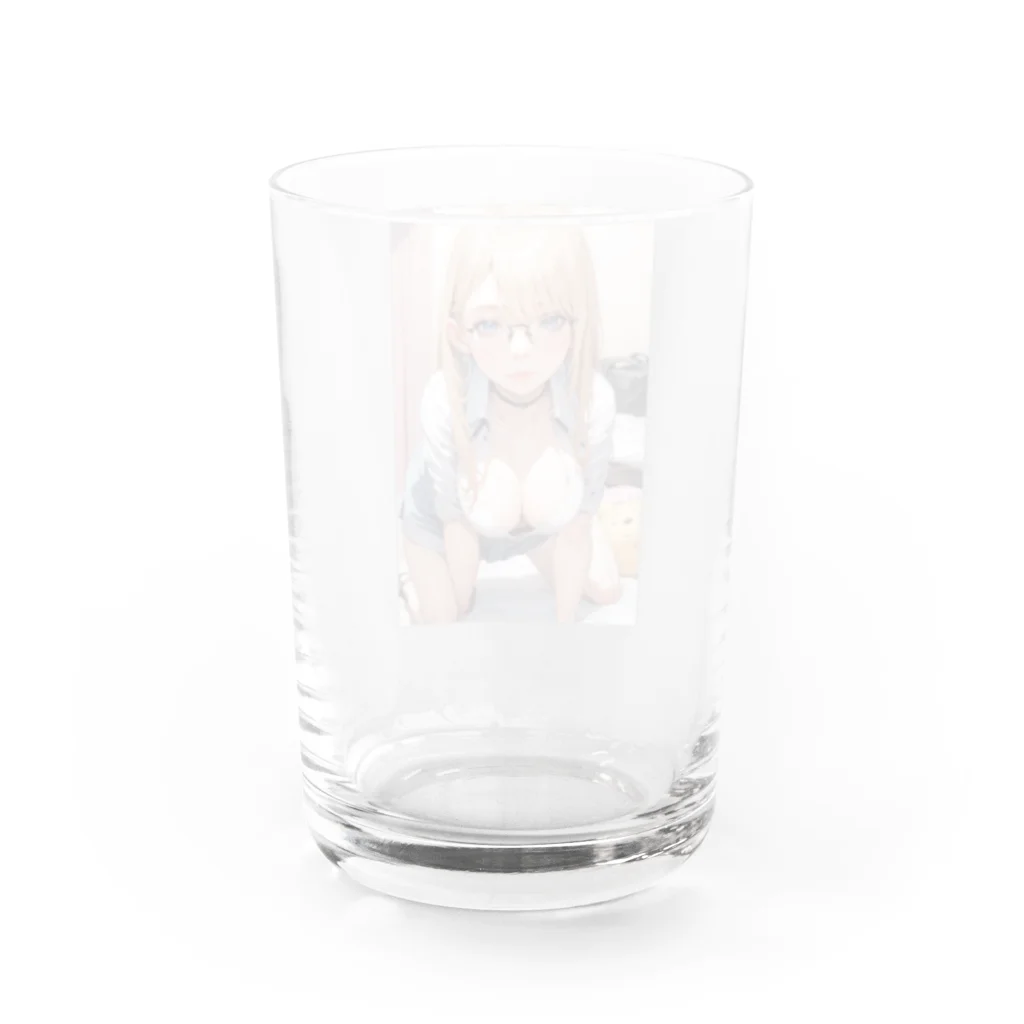 美少女学院の金髪美少女　七海ちゃん　制服 Water Glass :back