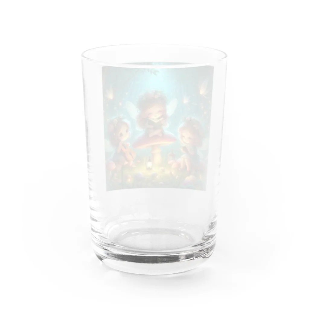 morito-suzuriの夜の森の妖精たち Water Glass :back