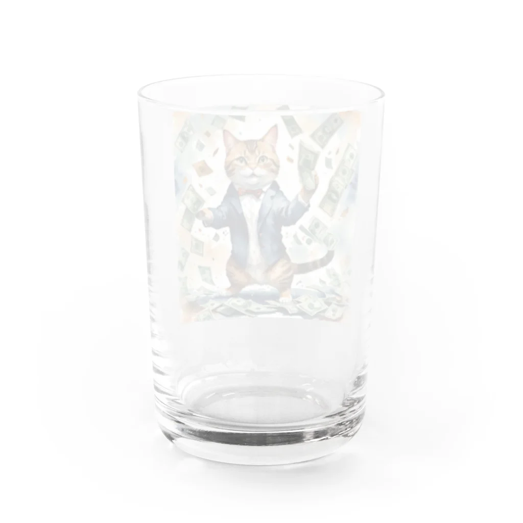 なむねこの猫社長 Water Glass :back