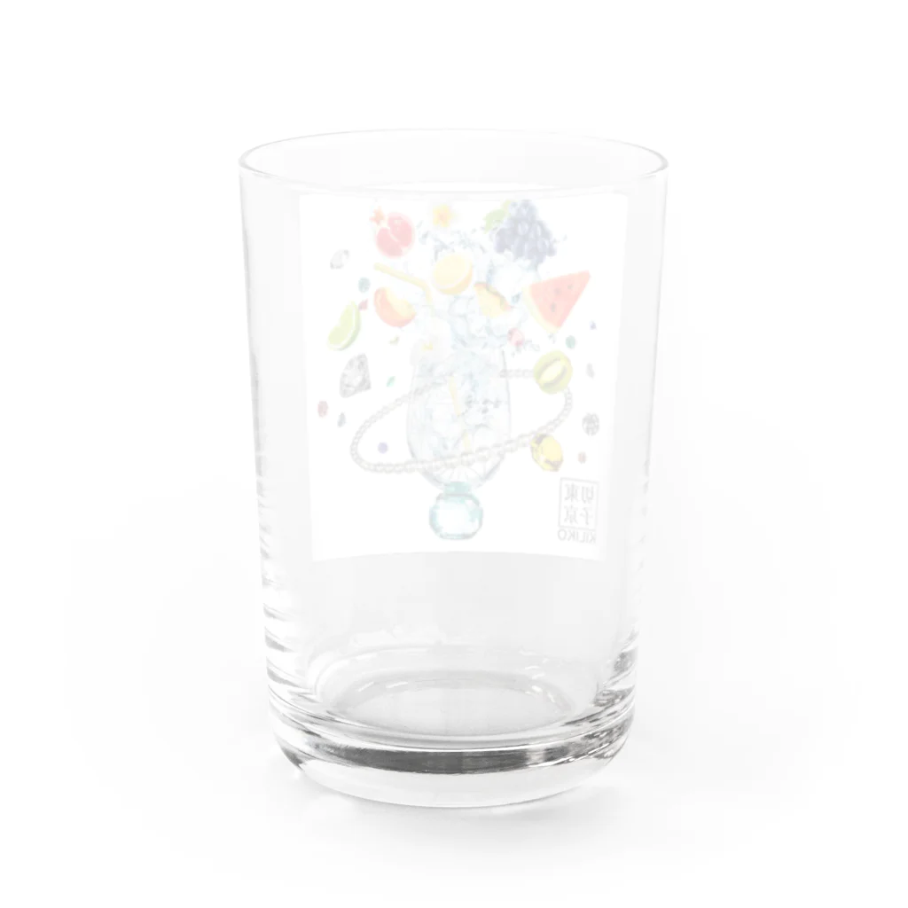 KILIKOStudiosの虹が出る東京切子　エメラルド Water Glass :back