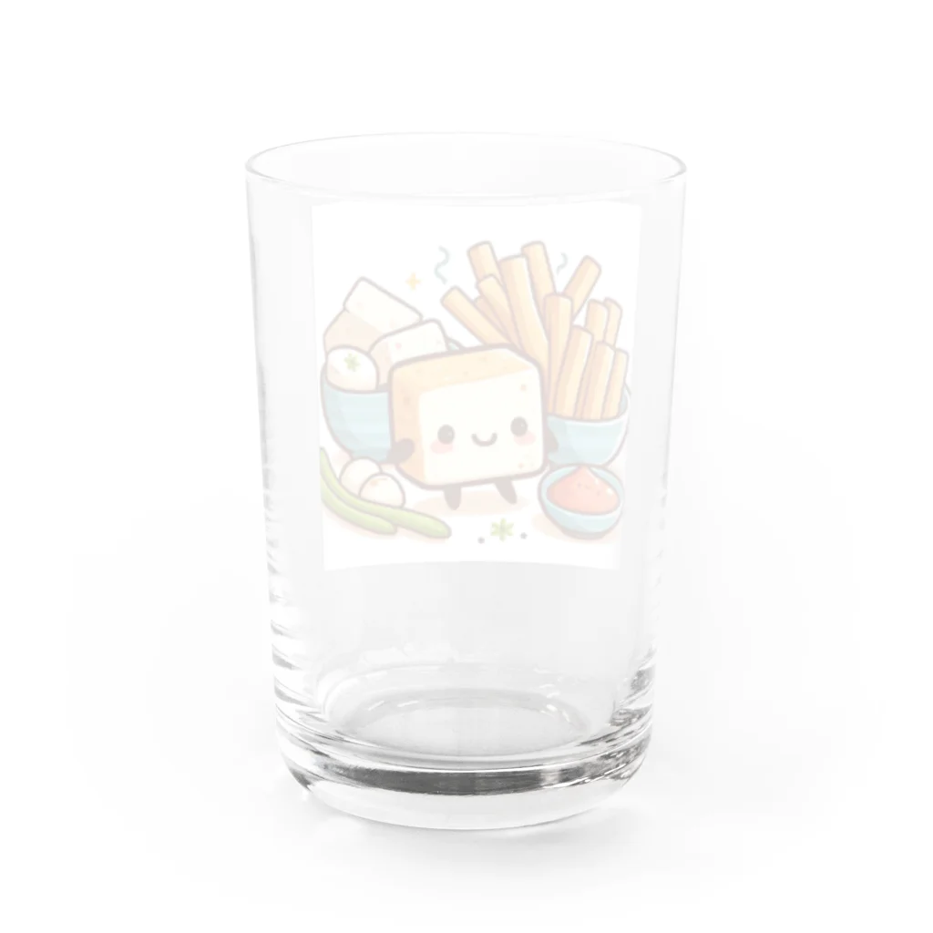 shalify53の揚げ豆腐ちゃん Water Glass :back