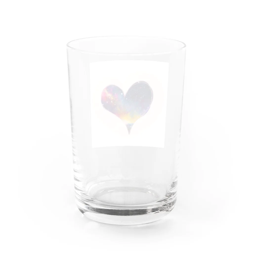 bittersweetの彩りハート銀河ペイント Water Glass :back