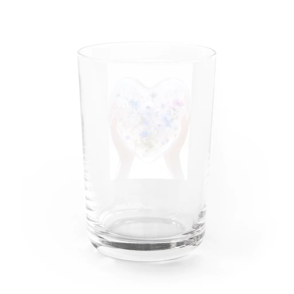 AQUAMETAVERSEのクリスタルの中に押し花がある　なでしこ1478 Water Glass :back