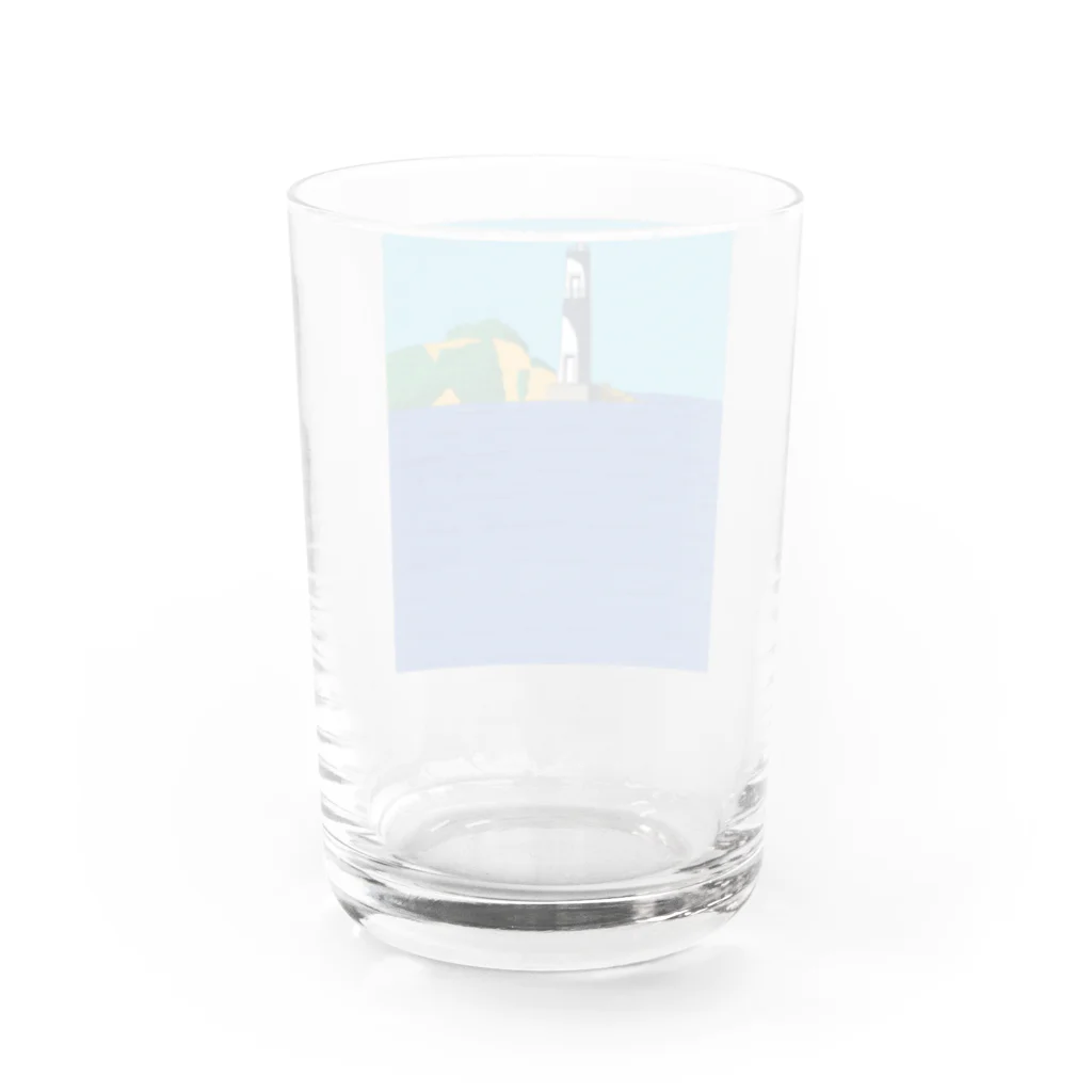 草加明良の灯台と海 Water Glass :back