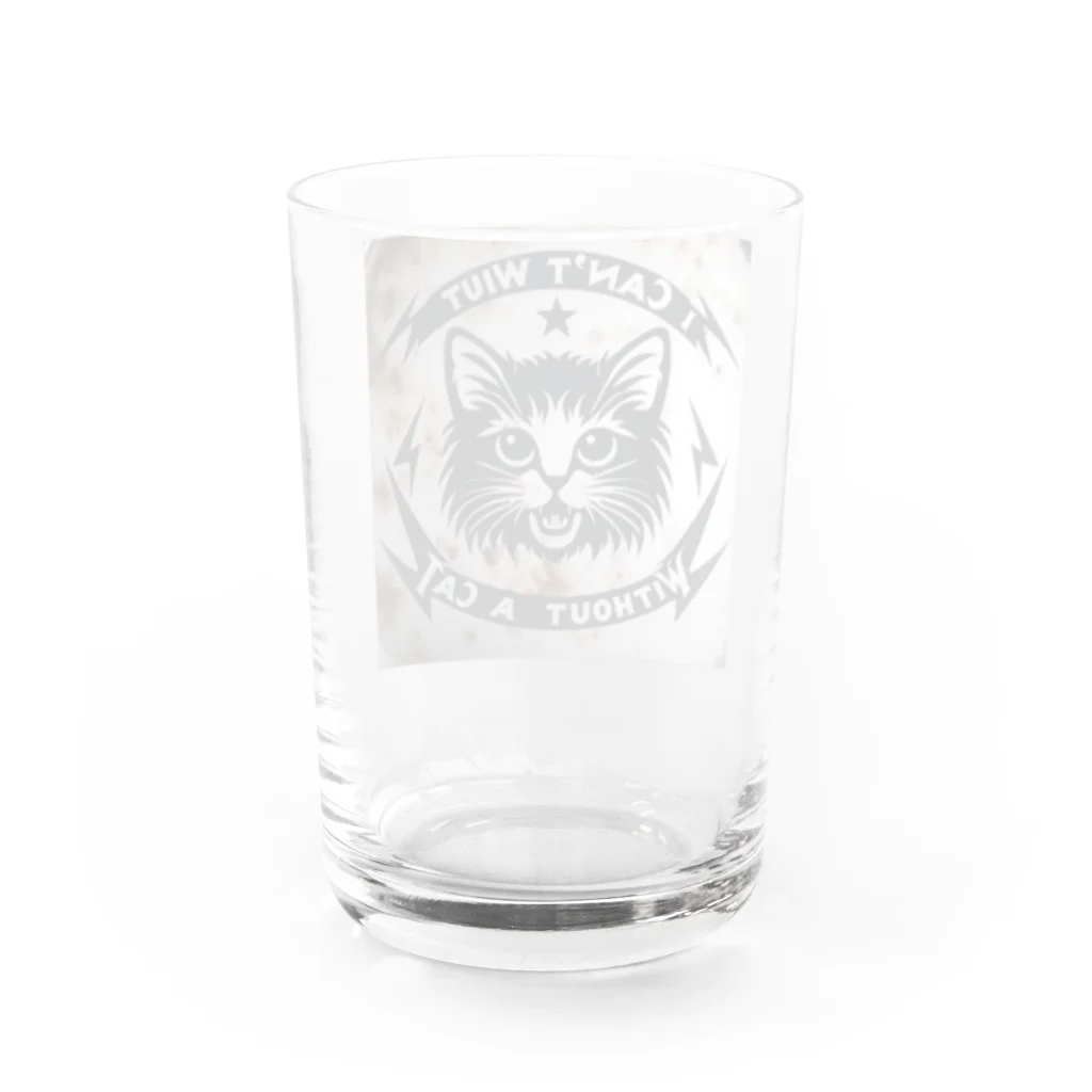 Erika の I love cats Water Glass :back