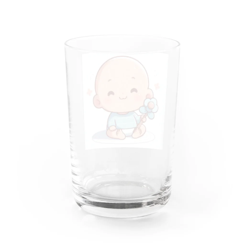 アミュペンの可愛らしい赤ちゃん、笑顔🎵 グラス反対面