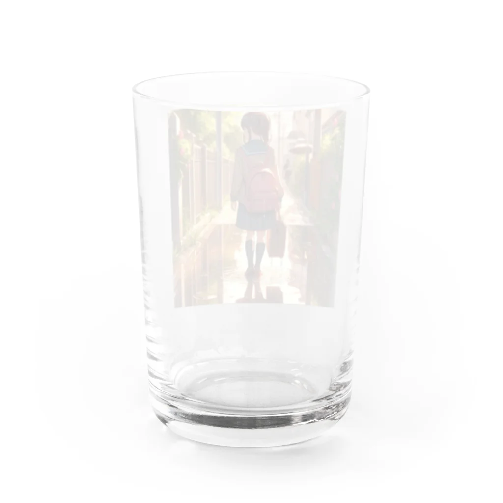 ふりむいての雨上がりの路地裏 Water Glass :back