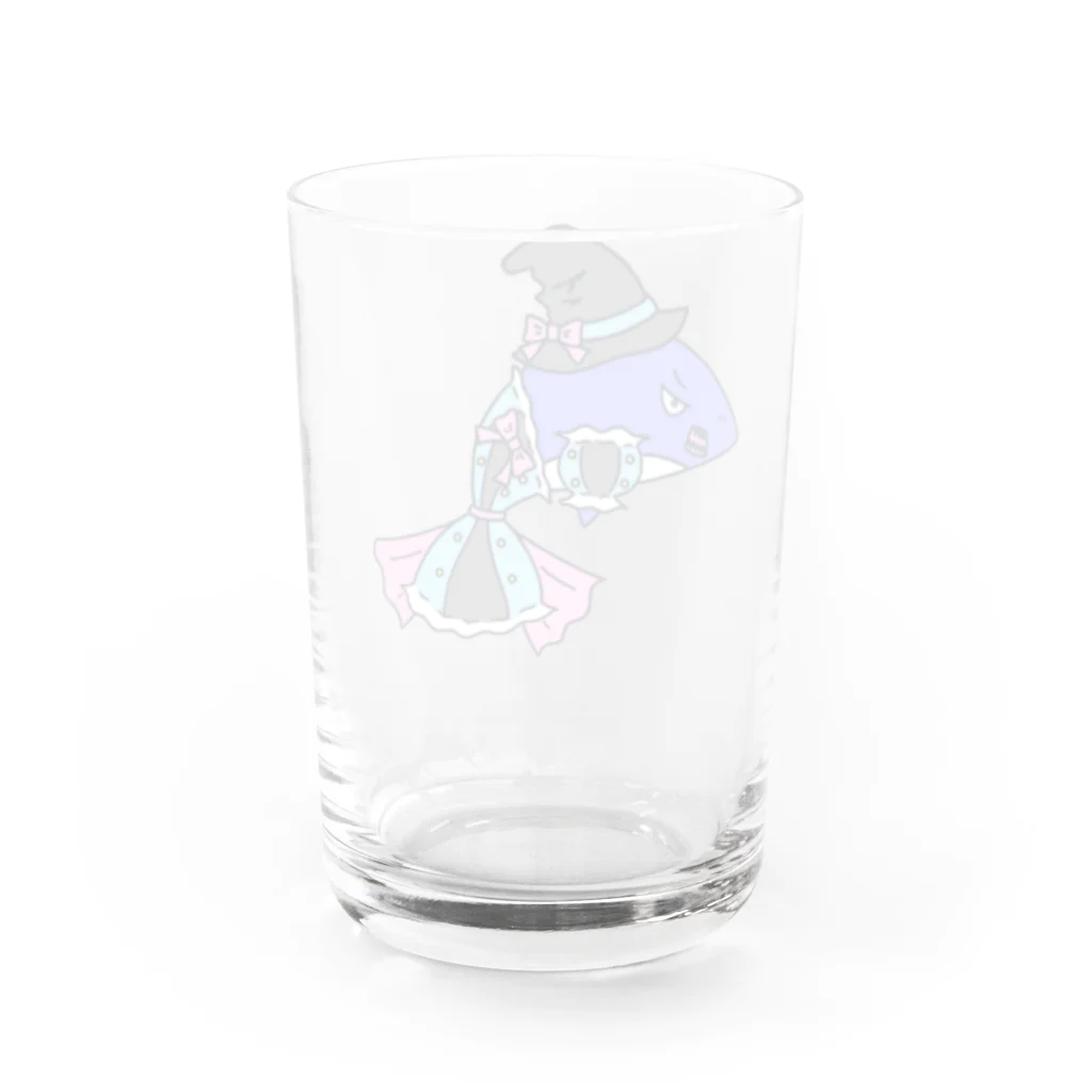 🌸砂糖ましろ🌸のサメに魔女帽子 Water Glass :back