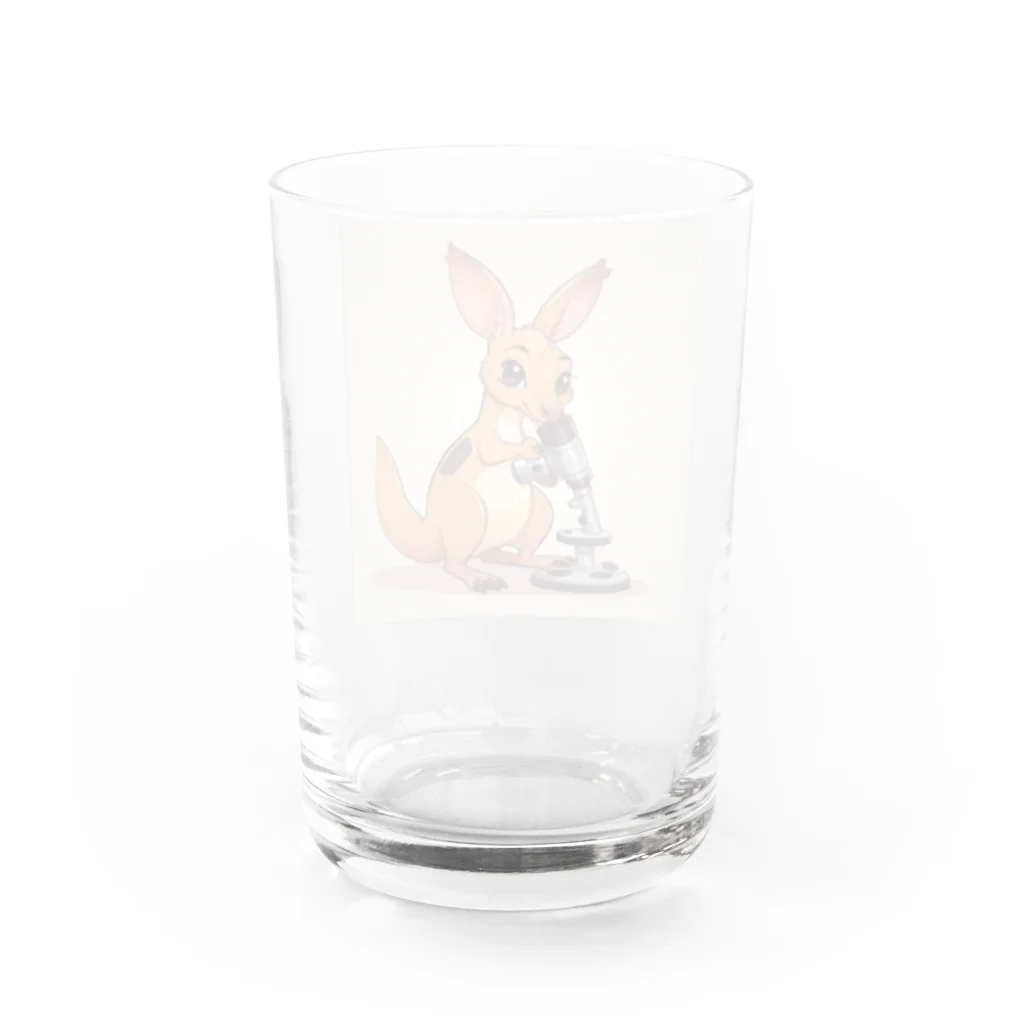 ganeshaのおもちゃの顕微鏡でかわいいカンガルーに会おう Water Glass :back