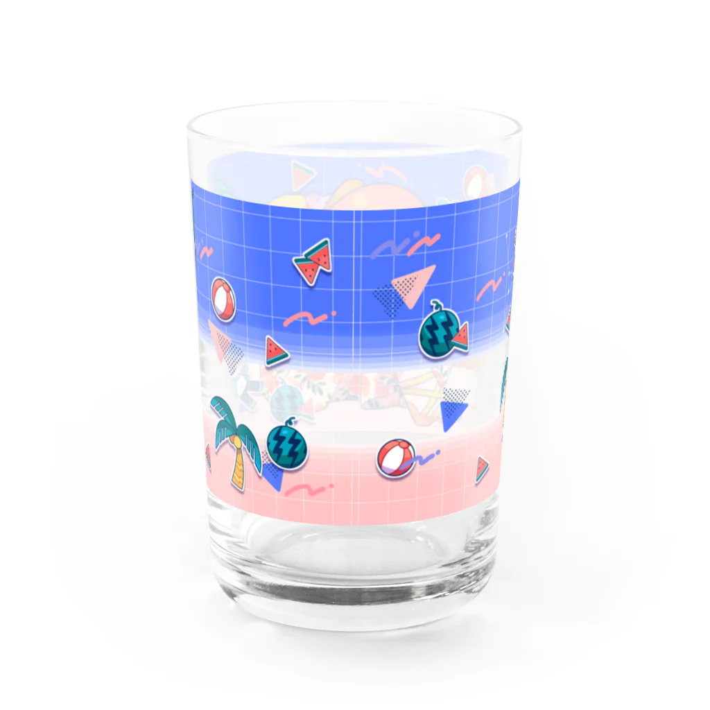 カノコの夏の誕生日星座グラス Water Glass :back