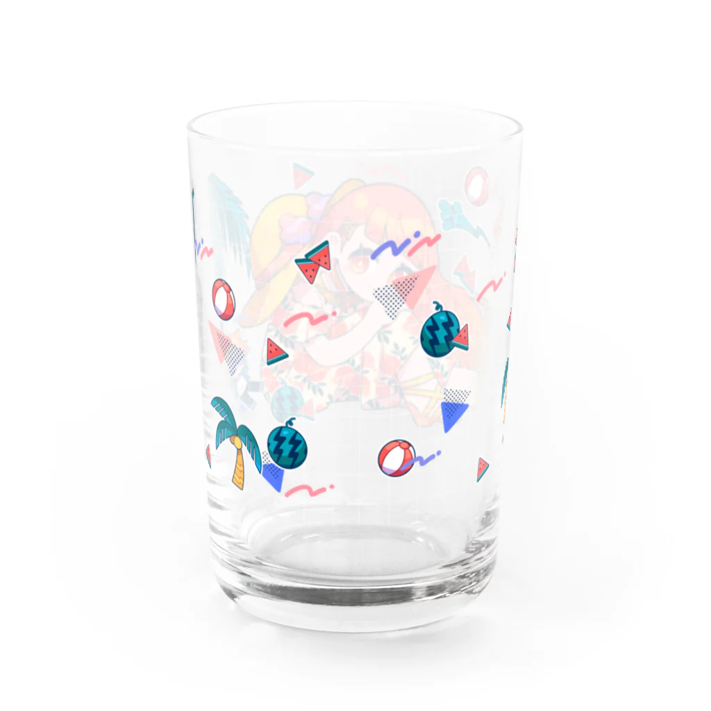 カノコの夏の誕生日星座グラス(背景無し) Water Glass :back