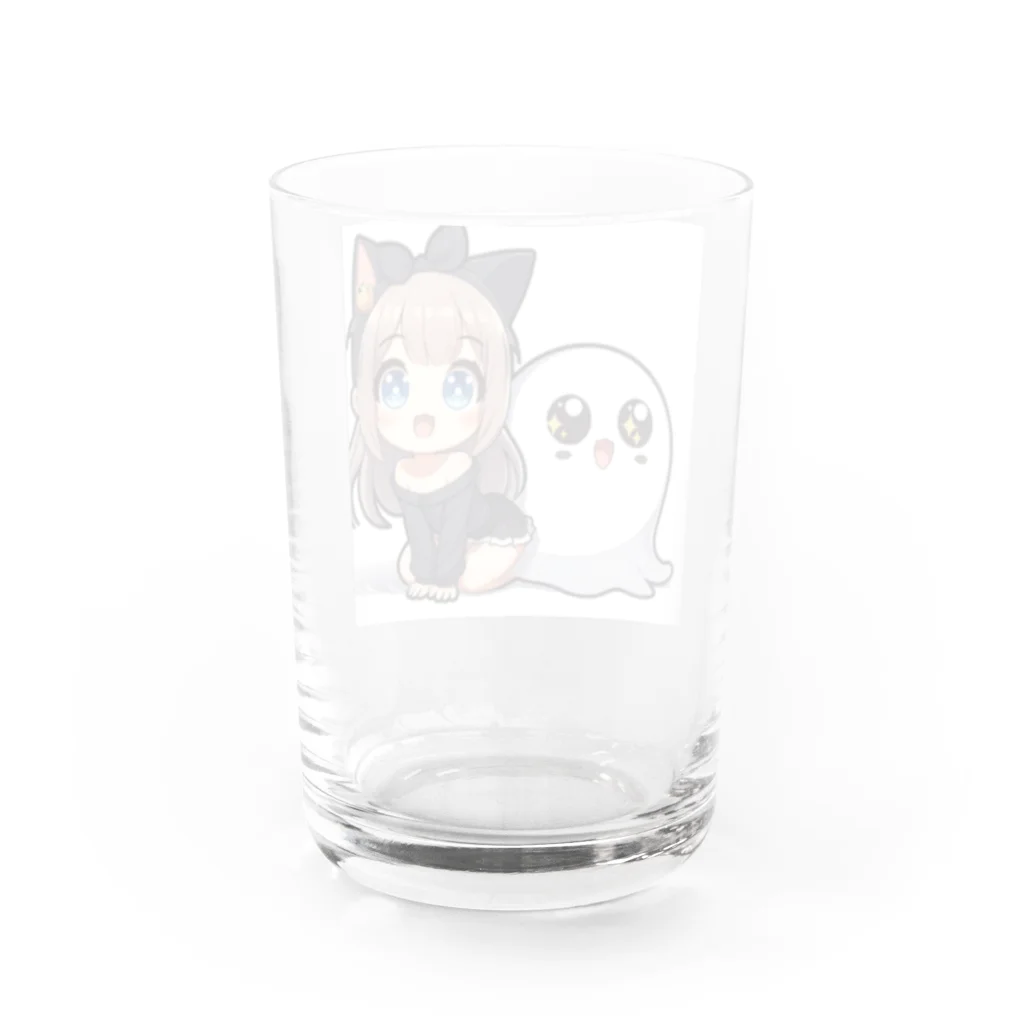 ハローにゃんポコちんストア ～幻想の世界へようこそ～の猫耳キャットガール＆ゴースト Water Glass :back