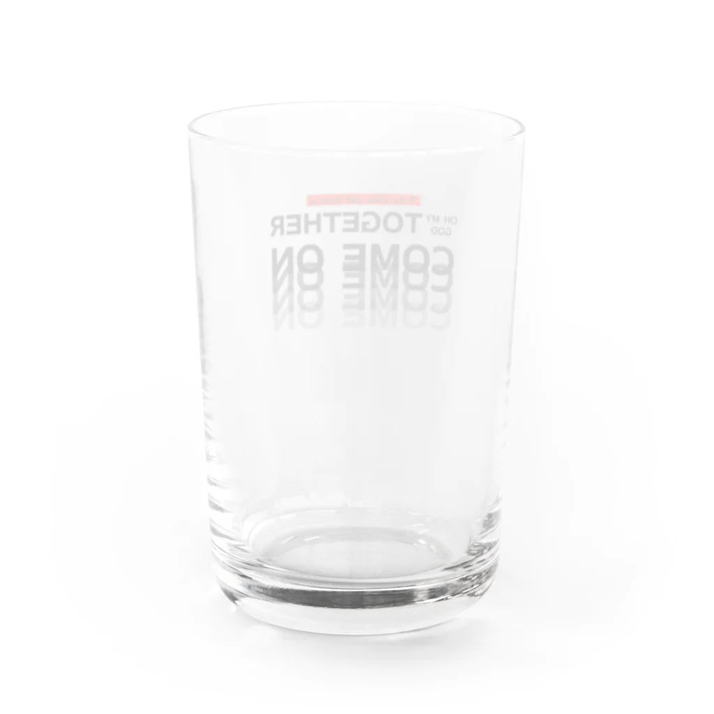 muscle_oniisanのオーマイゴッドトゥギャザー（黒文字） Water Glass :back