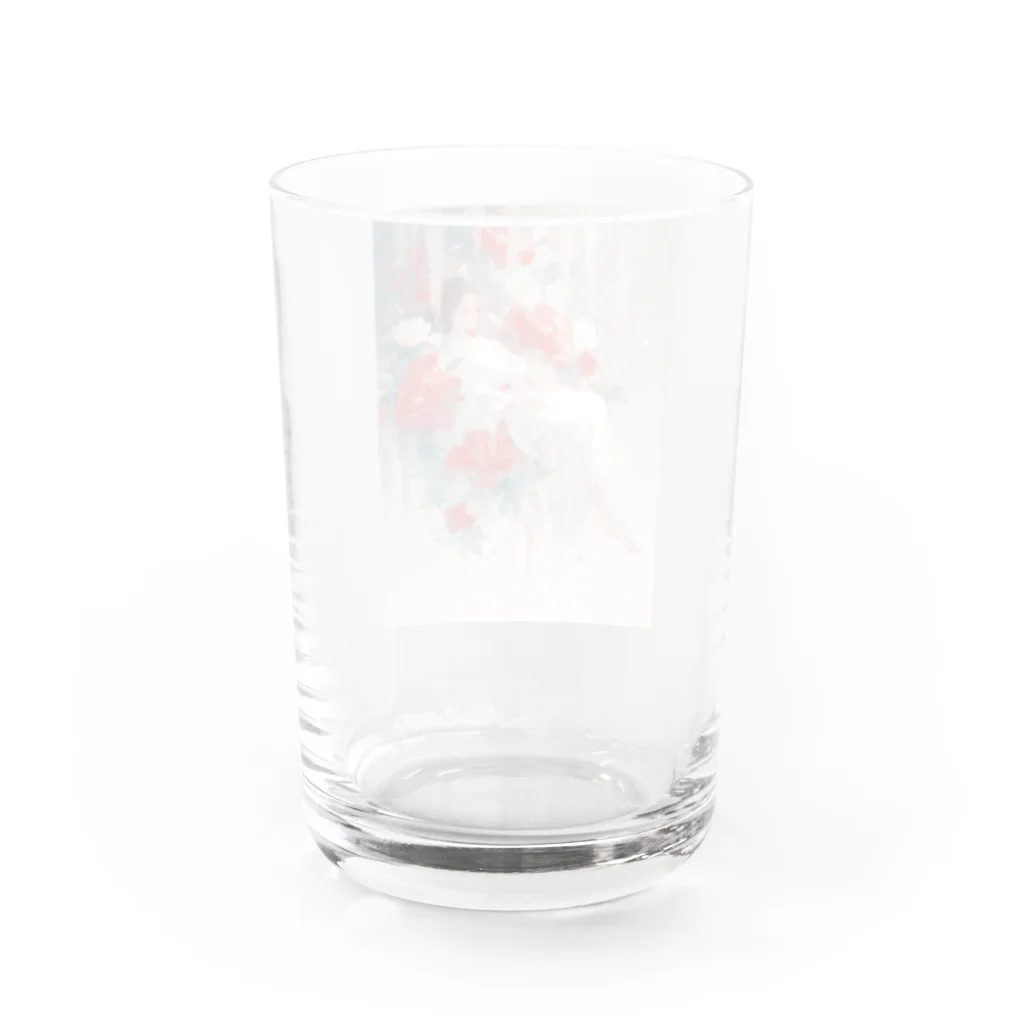 AQUAMETAVERSEの花の空間の中の美女　なでしこ1478 Water Glass :back