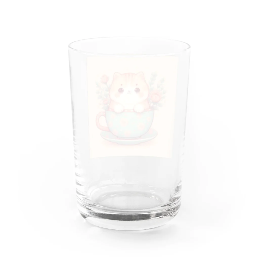 leo_leonのキュートな猫 Water Glass :back