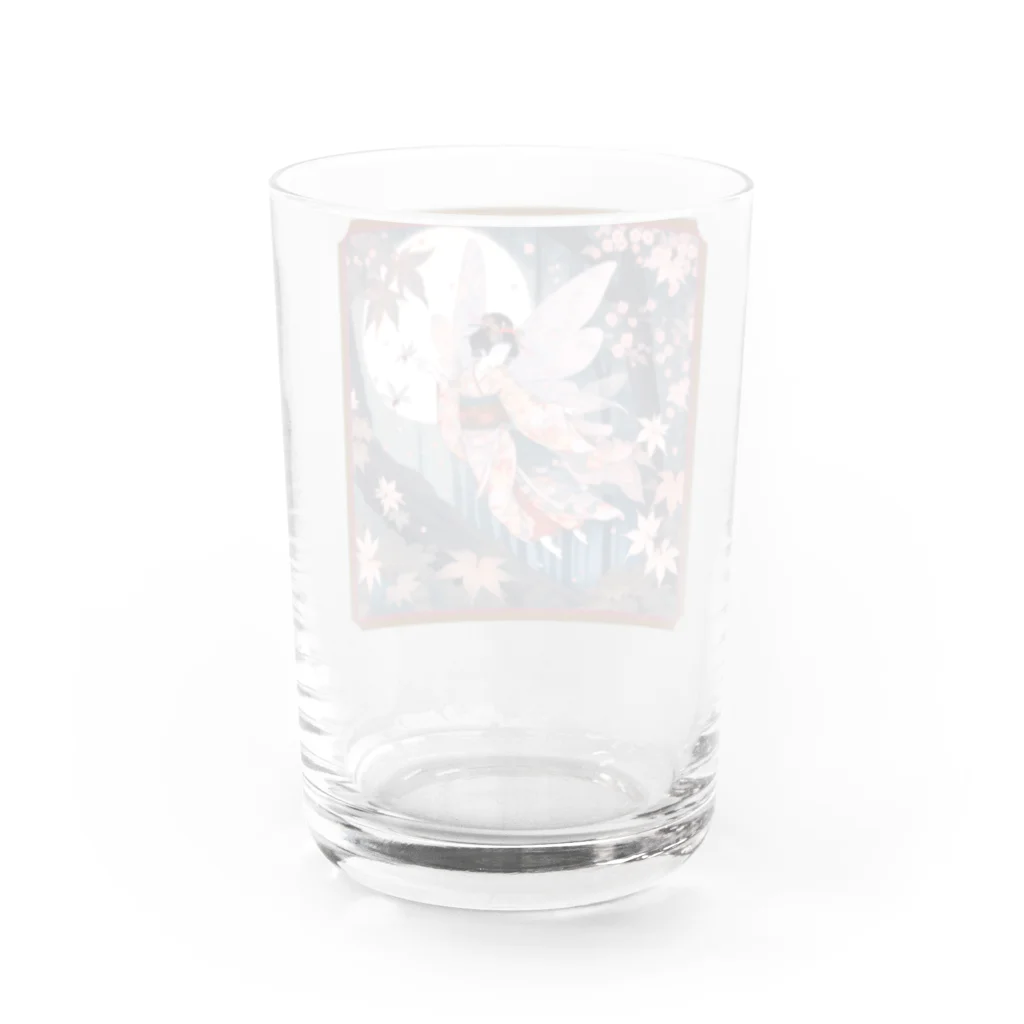 大正ロマン・昭和モダンの紅葉の妖精　精霊　 Water Glass :back