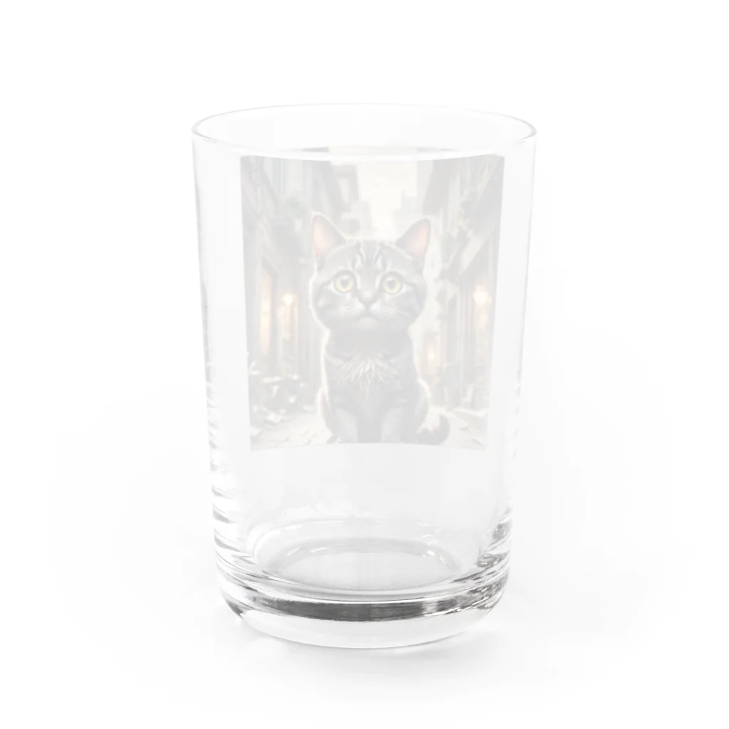 キュート＆クールの街角にゃんにゃん Water Glass :back