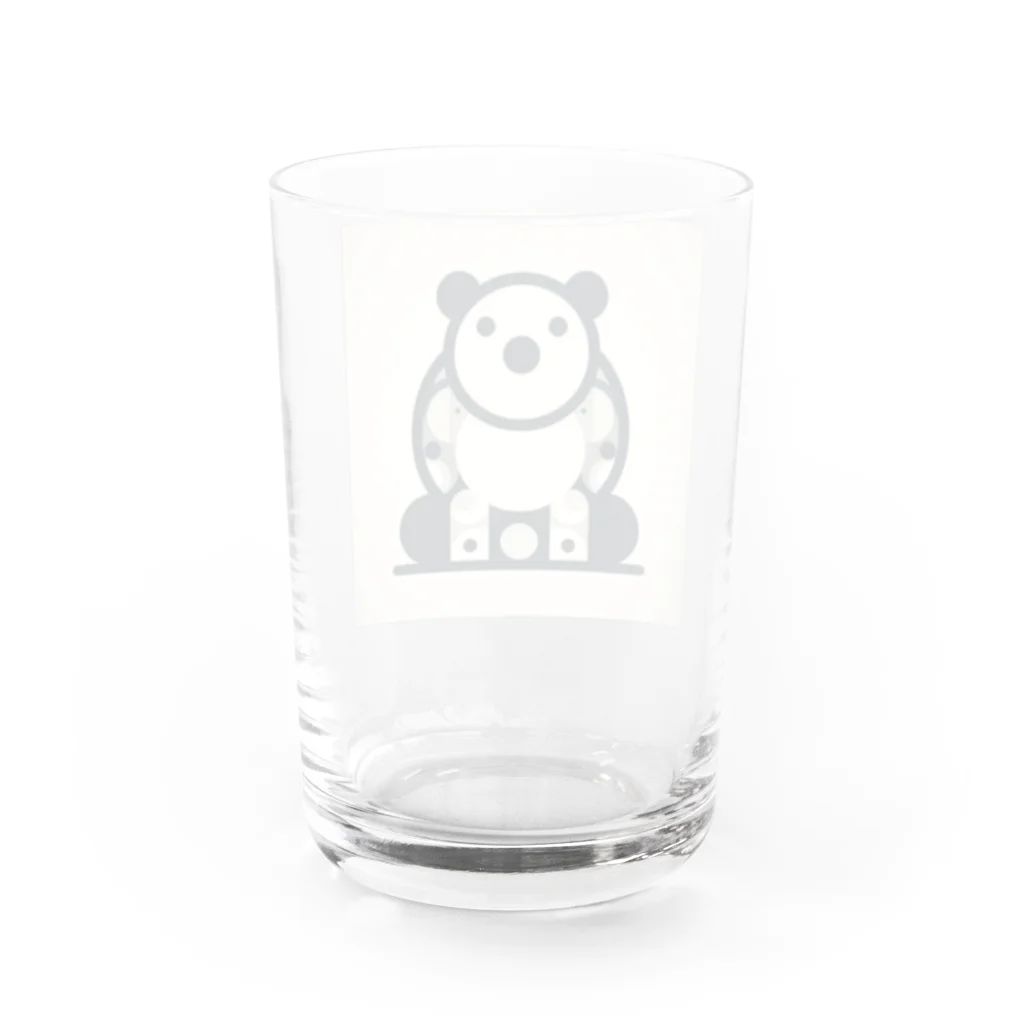 siromedakaの〇〇ぱんだくん Water Glass :back