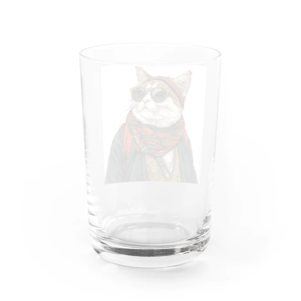 鼻ぺちゃ犬と和猫の和猫  Water Glass :back