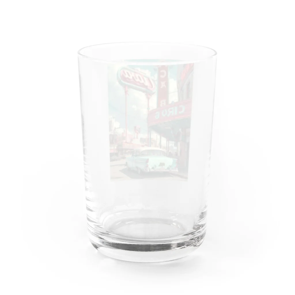 がーるずしょっぷのVintage American City Water Glass :back