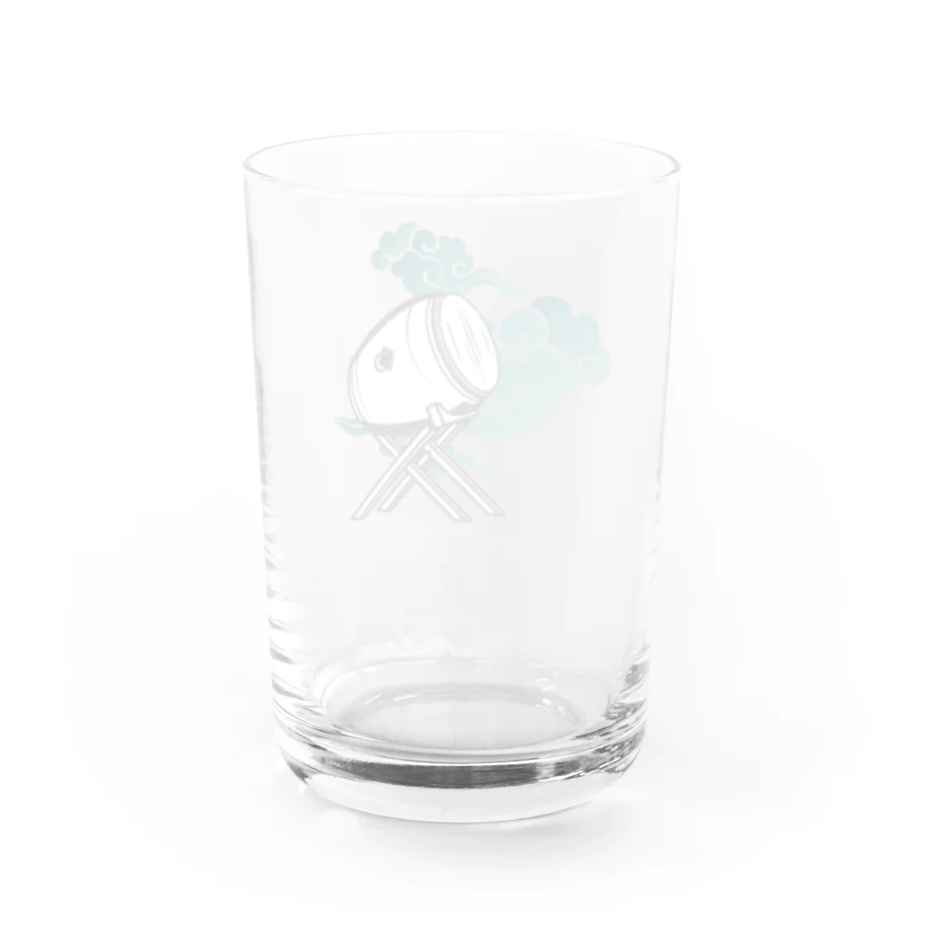 はる_社務所の和太鼓 Water Glass :back