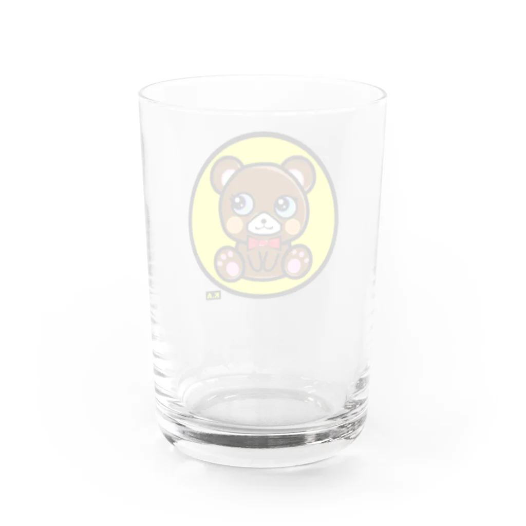 Kouzou Arima art shopのテディベアに憧れて Water Glass :back