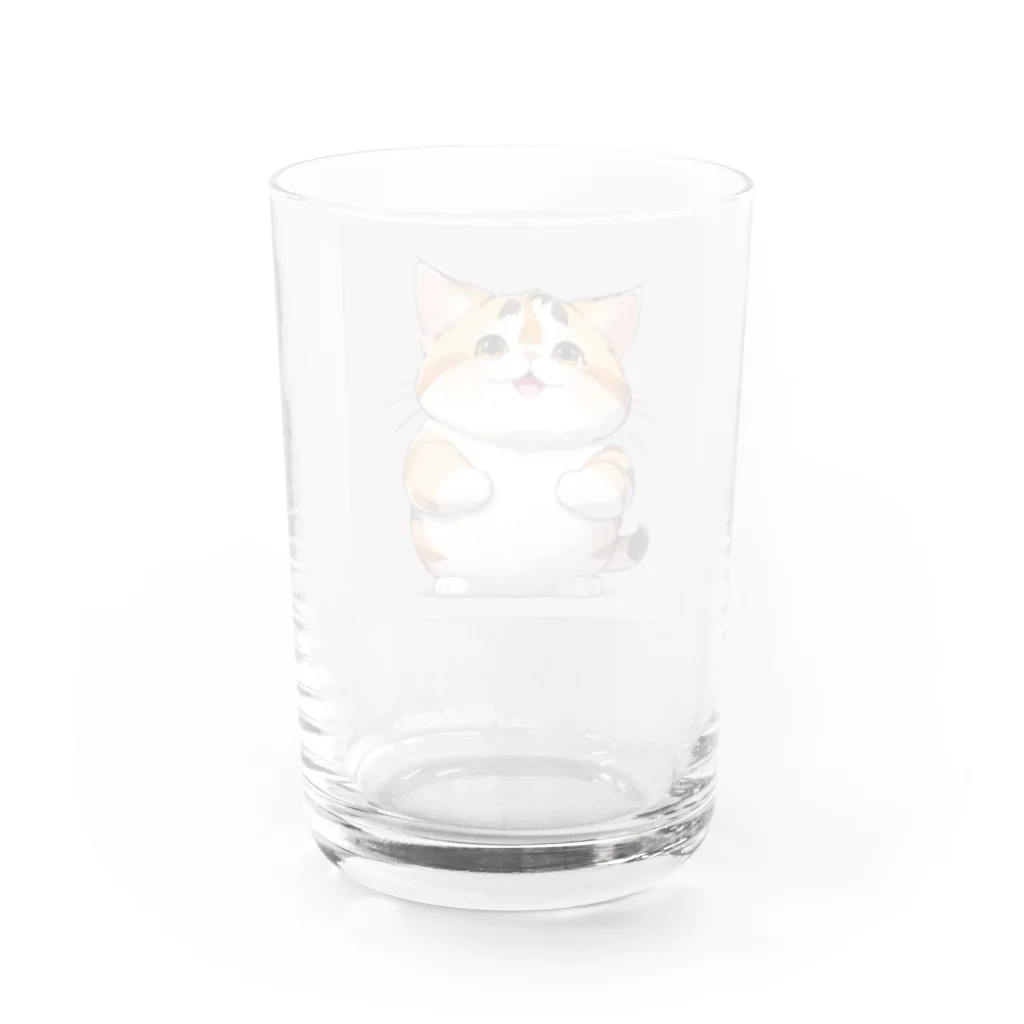 hide4591の太っちょ猫ボチャ！ Water Glass :back