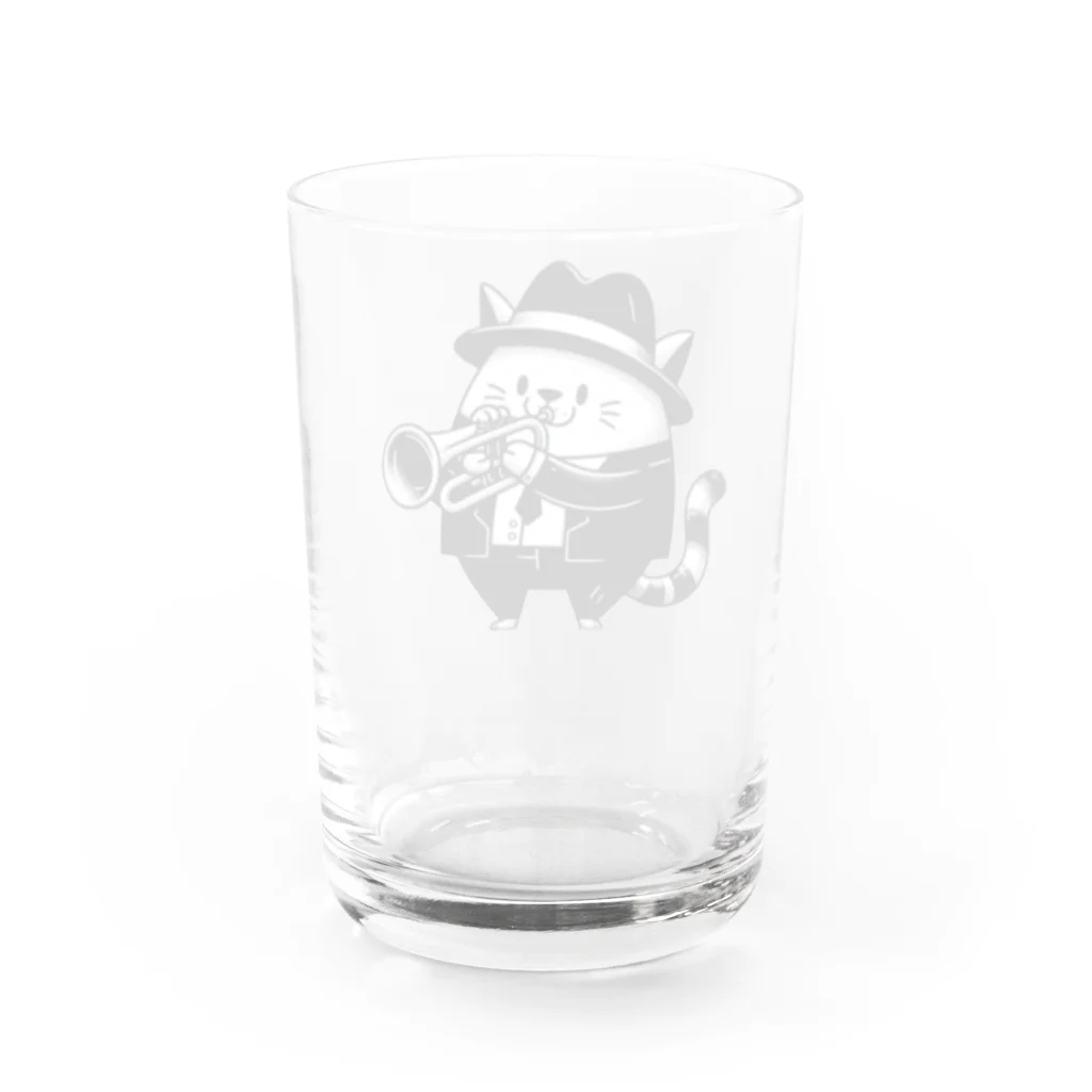 age3mのジャズキャット Water Glass :back