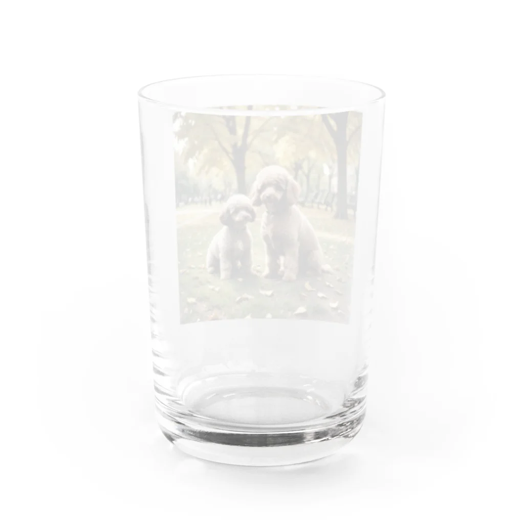 sol_95の仲良しプードルズ Water Glass :back