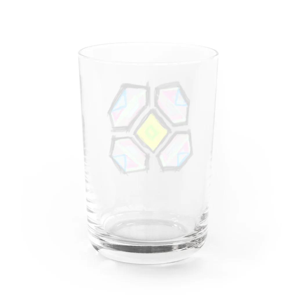 令和のくまさんのHeard Flower Water Glass :back