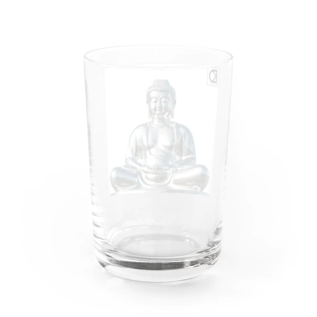 D・K　Design.saitama　ディーケーデザインさいたまのDKデザイン　白背景　銀の大仏様 Water Glass :back