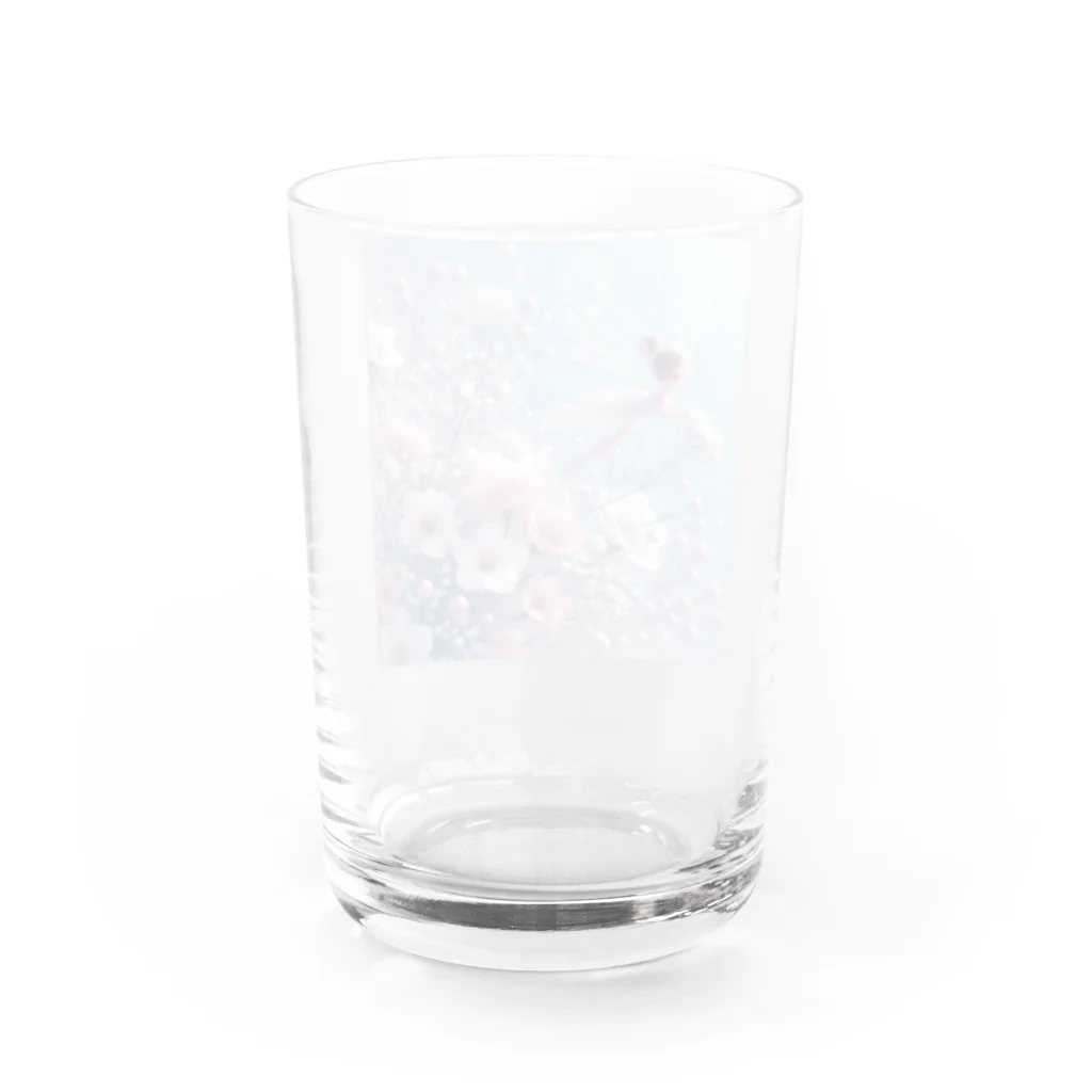 2024billionの花と宝石の妖精4月1 Water Glass :back