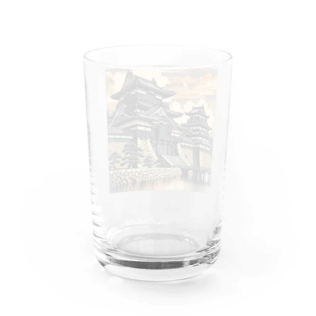 Hey和の二条城　世界遺産　絵画 Water Glass :back